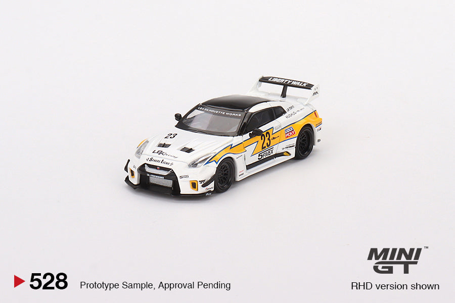 Mini GT 1:64 NISSAN LB-Silhouette WORKS GT 35GT-RR Ver.1 LB Racing – White  – Mijo Exclusives