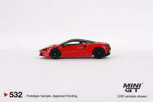 (Preorder) Mini GT 1:64 McLaren Artura Vermillion Red 2023 – Red – Mijo Exclusives