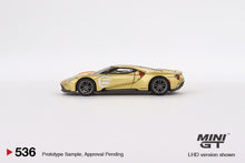 Load image into Gallery viewer, Mini GT 1:64 Ford GT Holman Moody Heritage Edition- Gold – Mijo Exclusives