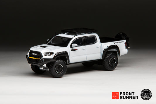DiecastTalk x Front Runner 1/64 Toyota Tacoma TRD PRO Overland white Ltd 1008pcs