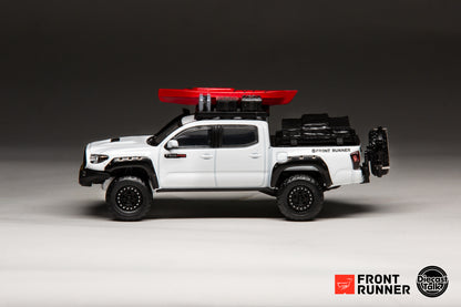 DiecastTalk x Front Runner 1/64 Toyota Tacoma TRD PRO Overland white Ltd 1008pcs