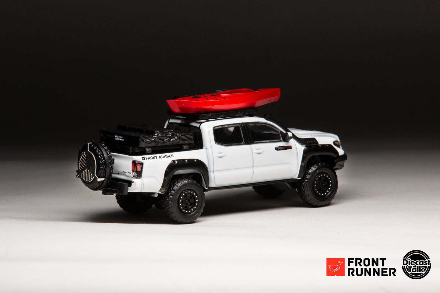 DiecastTalk x Front Runner 1/64 Toyota Tacoma TRD PRO Overland white Ltd 1008pcs