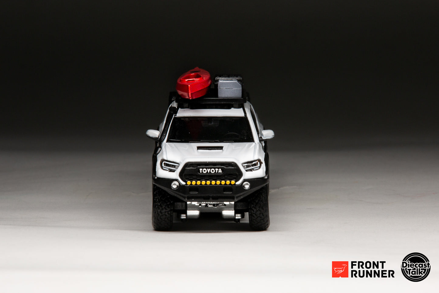 DiecastTalk x Front Runner 1/64 Toyota Tacoma TRD PRO Overland white Ltd 1008pcs