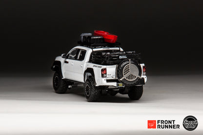 DiecastTalk x Front Runner 1/64 Toyota Tacoma TRD PRO Overland white Ltd 1008pcs