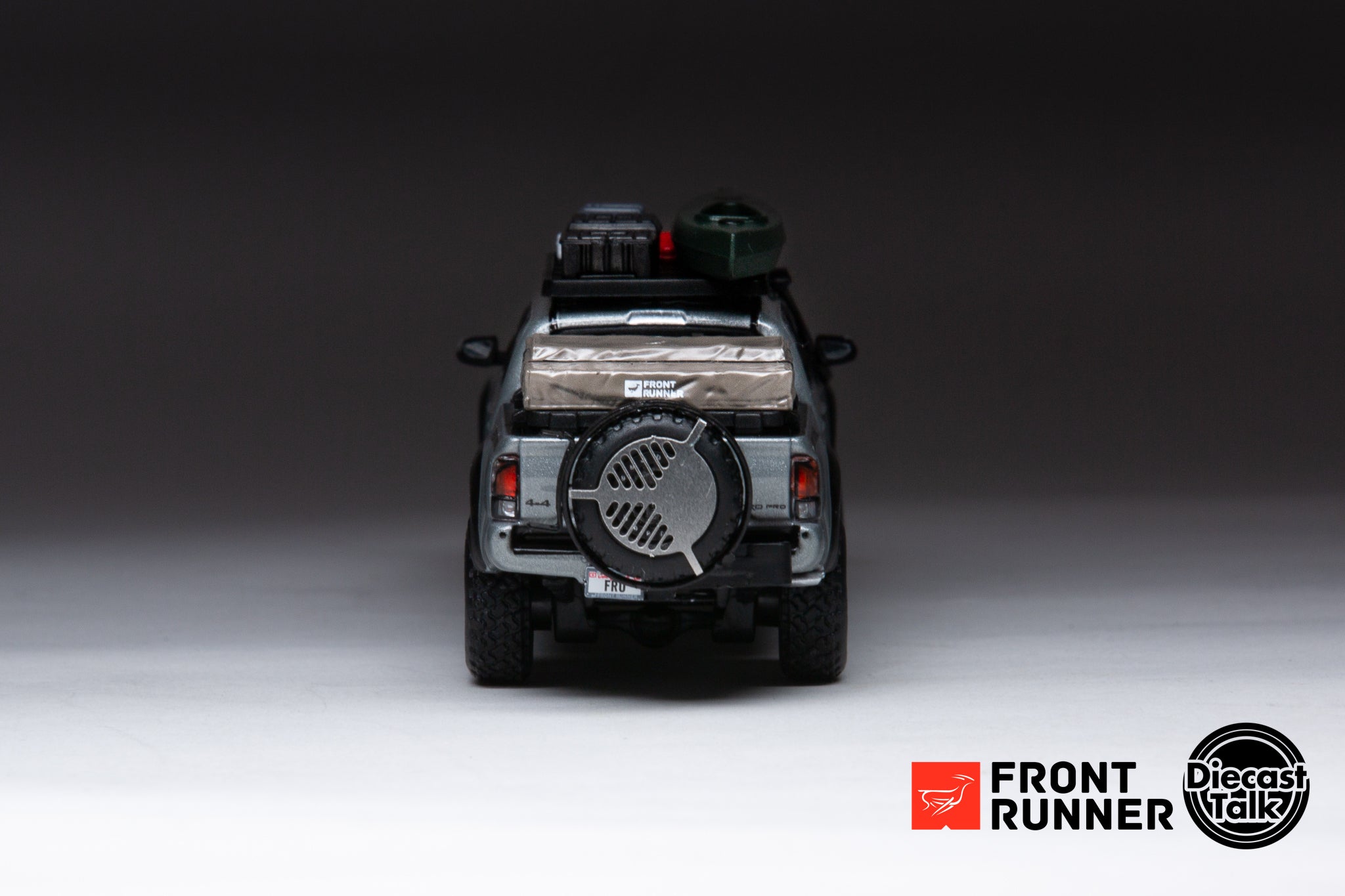 DiecastTalk x Front Runner 1/64 Toyota Tacoma TRD PRO Overland Cement
