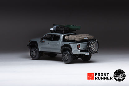 DiecastTalk x Front Runner 1/64 Toyota Tacoma TRD PRO Overland Cement Grey Ltd 804pcs