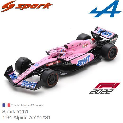Sparky 1:64 Alpine A522 No.31 BWT Alpine F1 Team 2022 – Esteban Ocon