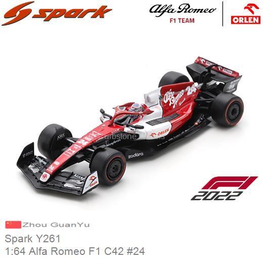 Sparky 1:64 Alfa Romeo F1 Team ORLEN C42 No.24 Alfa Romeo F1 Team ORLEN 2022 – Zhou Guan Yu