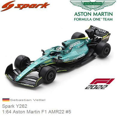 Sparky 1:64 Aston Martin AMR22 No.5 Aston Martin Aramco Cognizant F1 Team 2022 – Sebastian Vettel