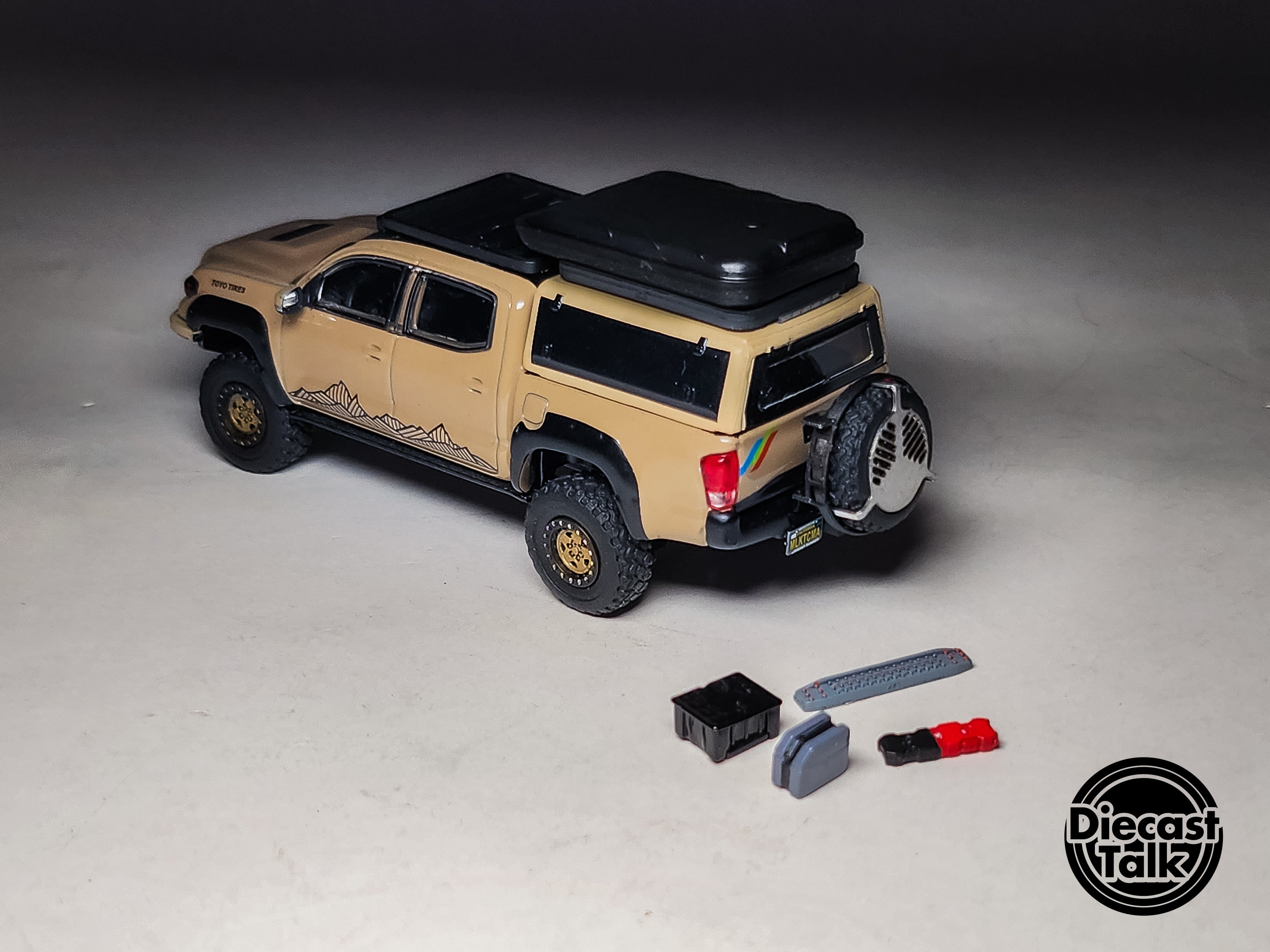 GCD DiecastTalk Exclusive 1/64 Toyota Tacoma Overland Milkteacoma Ltd