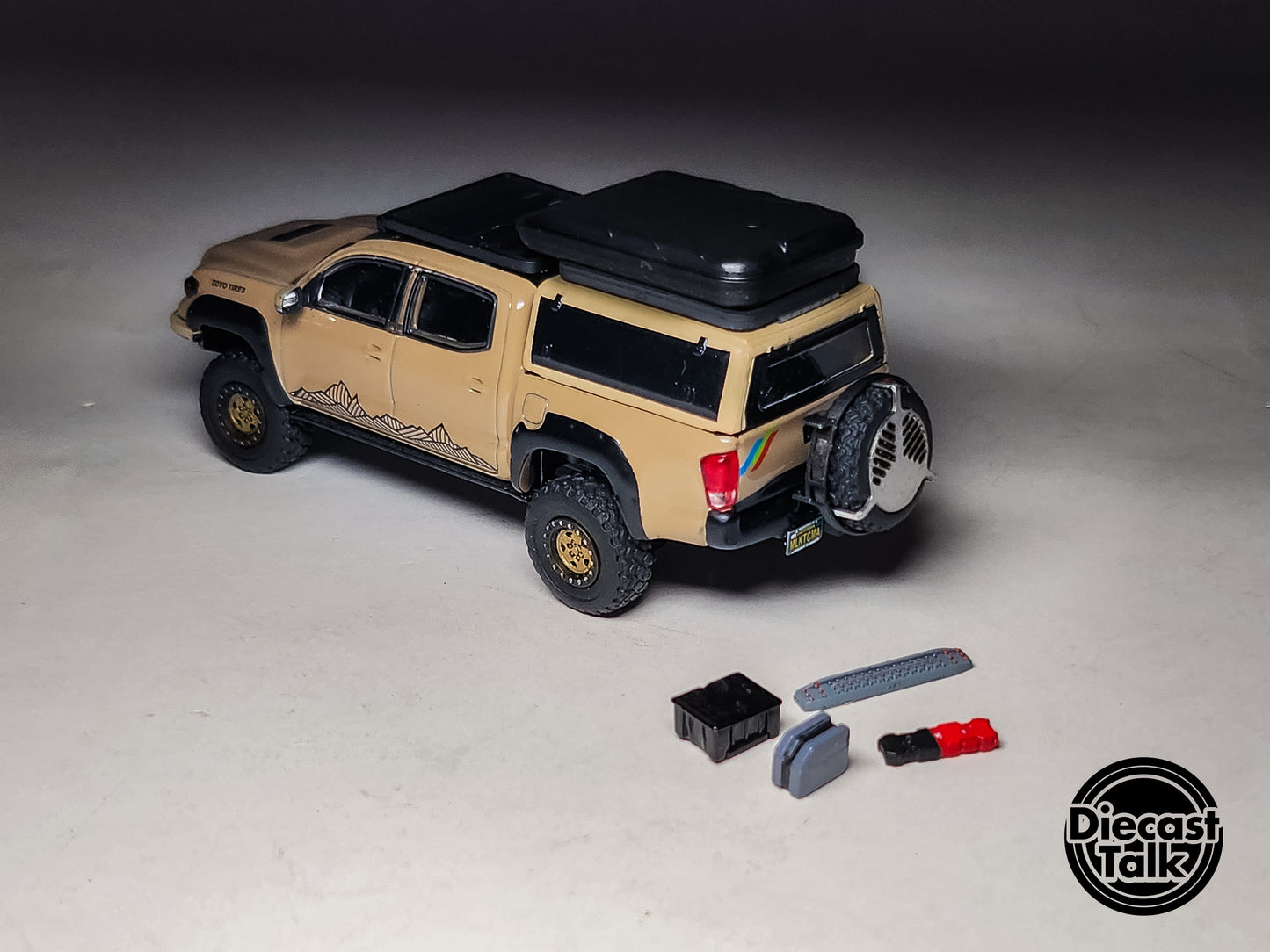 GCD DiecastTalk Exclusive 1/64 Toyota Tacoma Overland Milkteacoma Ltd 1008pcs