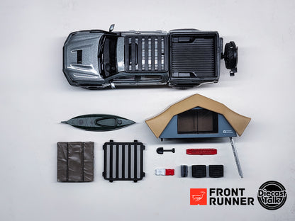 DiecastTalk x Front Runner 1/64 Toyota Tacoma TRD PRO Overland Cement Grey Ltd 804pcs