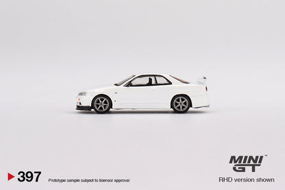 Mini GT 1:64 Mijo Exclusive Nissan Skyline GT-R (R34) V-Spec N1 White