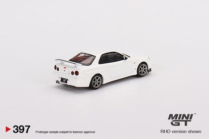 Mini GT 1:64 Mijo Exclusive Nissan Skyline GT-R (R34) V-Spec N1 White