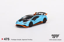 Load image into Gallery viewer, Mini GT 1:64 Mijo Exclusive Lamborghini Huracán STO Blu Laufey