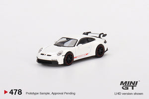 Mini GT 1:64 Porsche 911 (992) GT3 White – Mijo Exclusive