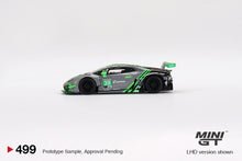 Load image into Gallery viewer, Mini GT 1:64 Lamborghini Huracán GT3 EVO #39 2022 IMSA Road America 2nd Place – MiJo Exclusives USA