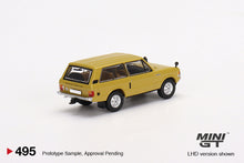 Load image into Gallery viewer, (Preorder) Mini GT 1:64 1971 Range Rover – Bahama Gold – MiJo Exclusives USA