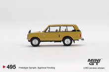 Load image into Gallery viewer, (Preorder) Mini GT 1:64 1971 Range Rover – Bahama Gold – MiJo Exclusives USA