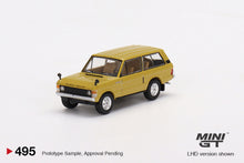 Load image into Gallery viewer, (Preorder) Mini GT 1:64 1971 Range Rover – Bahama Gold – MiJo Exclusives USA