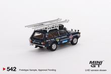 Load image into Gallery viewer, (Preorder) Mini GT 1:64 Range Rover 1971 British Trans-Americas Expedition (VXC-868K) – Blue – Mijo Exclusives