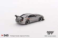 Load image into Gallery viewer, (Preorder) Mini GT 1:64 Nissan Silvia Top Secret (S15) – Silver – Mijo Exclusives