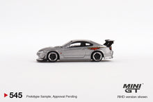 Load image into Gallery viewer, (Preorder) Mini GT 1:64 Nissan Silvia Top Secret (S15) – Silver – Mijo Exclusives
