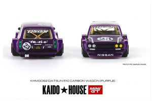 (Pre order) Kaido House x Mini GT 1:64 Datsun Kaido 510 Wagon #23 (Purple) Limited Edition