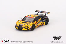 Load image into Gallery viewer, Mini GT 1:64 Honda NSX GT3 EVO22 #18 TEAM UPGARAGE 2022 Super GT Series- Yellow – Japan Exclusive
