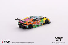 Load image into Gallery viewer, (Preorder) Mini GT 1:64 Lamborghini Huracán GT3 EVO #19 GEAR Racing 2020 IMSA Daytona 24 Hrs – Mijo Exclusives