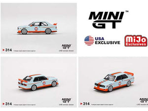 Mini GT 1:64 Mijo Exclusives World Wide BMW M3 E30 Gulf Livery Limited Edition
