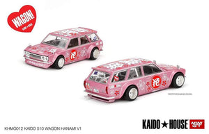 Kaido House x Mini GT 1:64 Datsun Kaido 510 Wagon Hanami V1 Pink Limited Edition