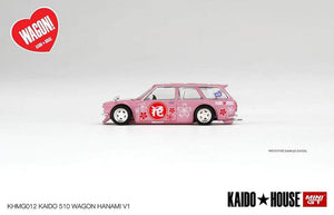 Kaido House x Mini GT 1:64 Datsun Kaido 510 Wagon Hanami V1 Pink Limited Edition