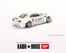 Load image into Gallery viewer, Kaido House x Mini GT 1:64 Nissan Skyline GT-R (R34) Kaido Works V1 (white) Limited Edition