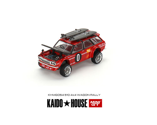 (Preorder) Kaido House x Mini GT 1:64 Datsun KAIDO 510 Wagon Kaido GT Surf Safari RS V2 – Red – Limited Edition