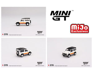 Mini GT 1:64 Mijo Exclusives Land Rover Defender 90 Wagon White