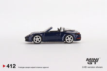 Load image into Gallery viewer, Mini GT 1:64 Mijo Exclusives USA Porsche 911 Targa 4S Gentian Blue Metallic Limited Edition