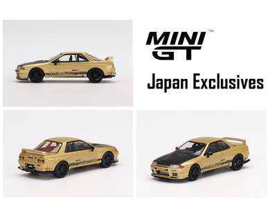 Mini GT 1:64 Japan Exclusive Top Secret Nissan Skyline GT-R VR32 Top Secret Gold – RHD