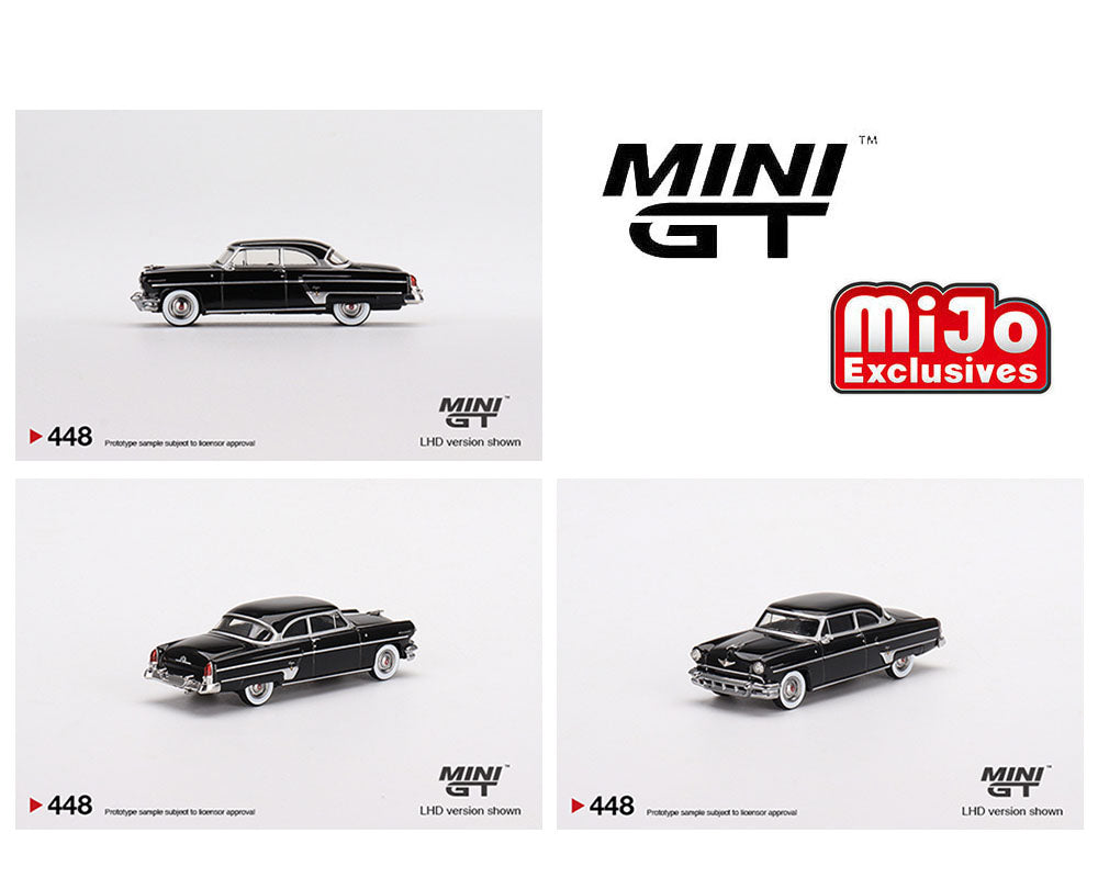 Mini GT 1:64 1954 Lincoln Capri Black – Mijo Exclusive USA New Tooling