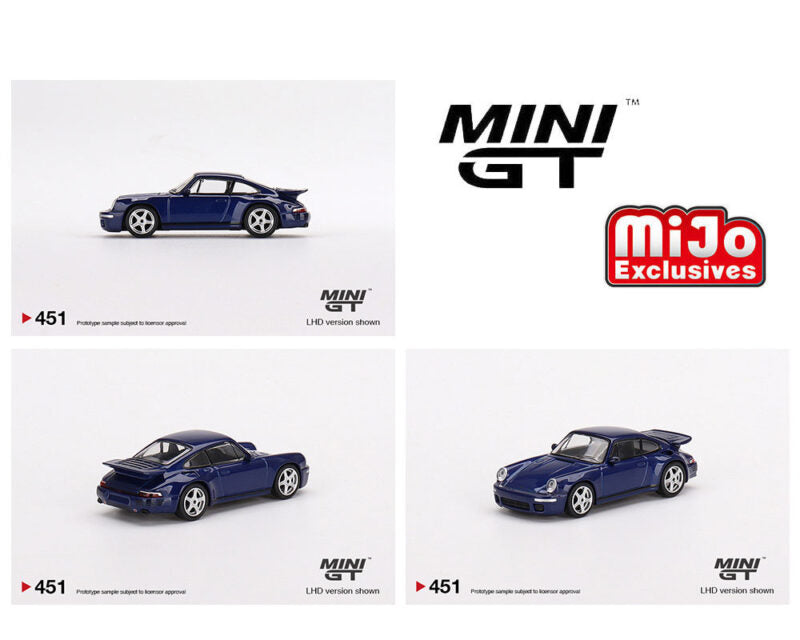 Mini GT 1:64 RUF CTR Anniversary Dark Blue – Mijo Exclusive USA