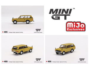 (Preorder) Mini GT 1:64 1971 Range Rover – Bahama Gold – MiJo Exclusives USA
