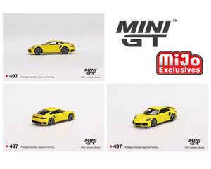 Mini GT 1:64 Porsche 911 Turbo S (Racing Yellow) – MiJo Exclusives USA