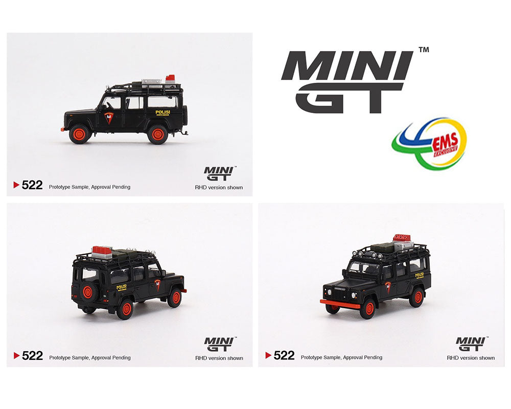Mini GT 1:64 Indonesia EMS Exclusive Land Rover Defender 110 Mobile Brigade Corps ( KORPS BRIMOB ) Indonesia Police
