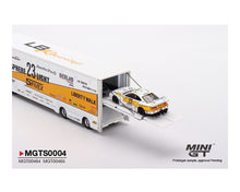 Load image into Gallery viewer, Mini GT 1:64 LB Racing Transport Mercedes Benz Actros With Nissan S15 Silvia Presentation