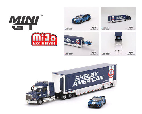 (Preorder) Mini GT 1:64 SHELBY American Transporter Set Western Star 49X & Shelby GT500 SE Widebody – Mijo Exclusives
