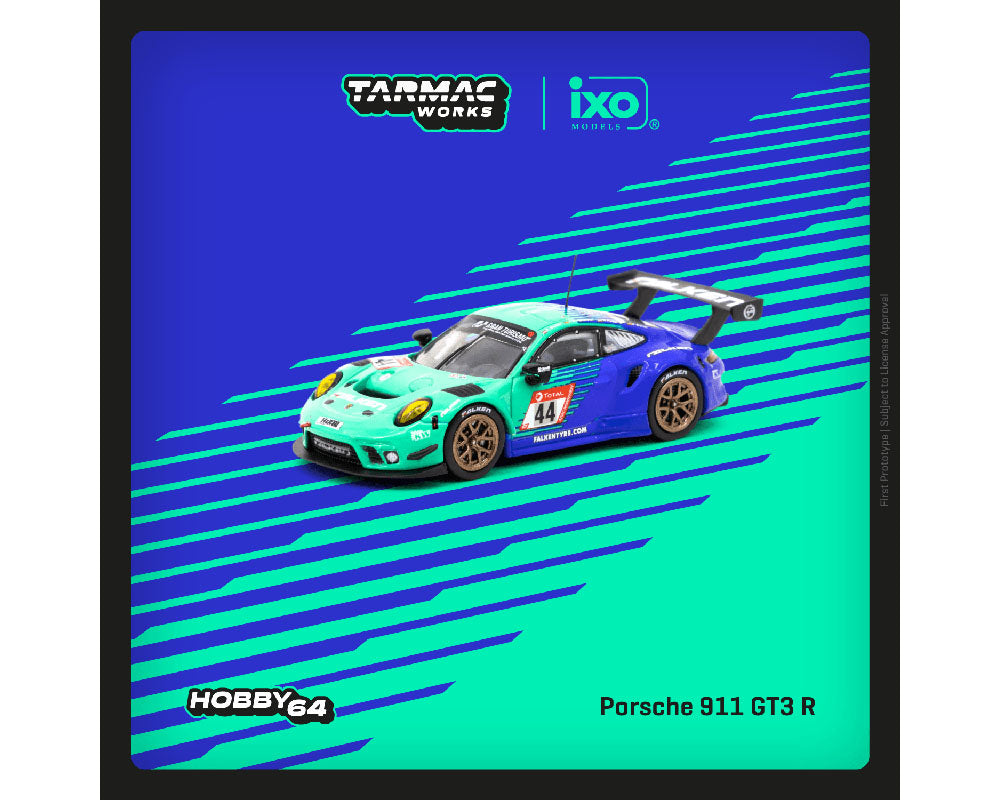 (Pre Order) Tarmac Works 1:64 Porsche 911 GT3 R Nürburgring 24h 2019 Falken – K. Bachler / J. Bergmeister / M. Ragginger / D. Werner
