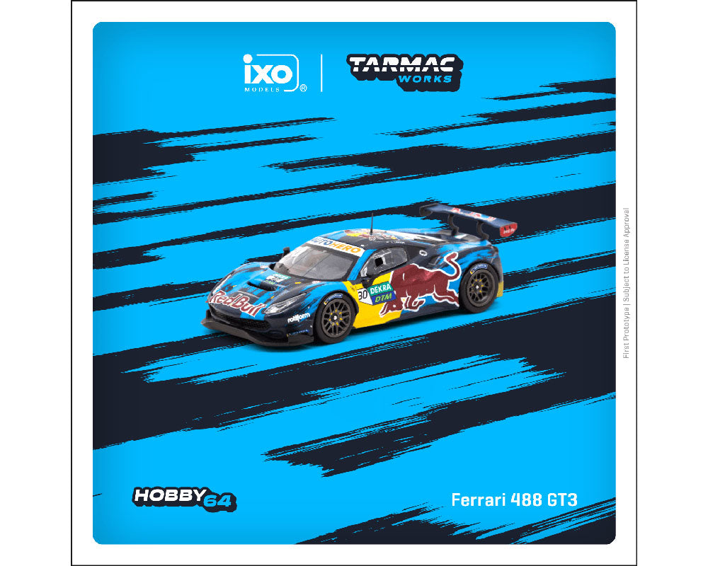 (Preorder) Tarmac Works 1:64 Ferrari 488 GT3 DTM 2021 Monza Race 1 Winner Liam Lawson