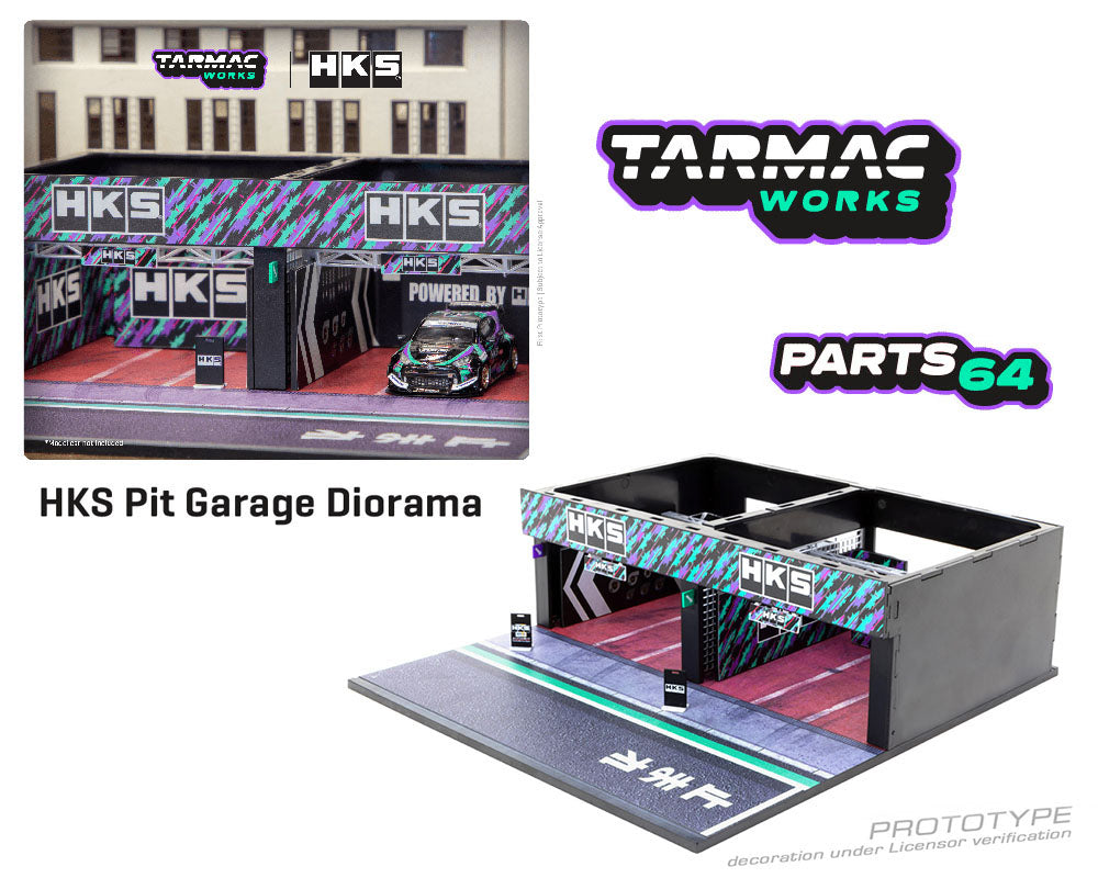 1 64 Pit Garage Diorama HKS - 車