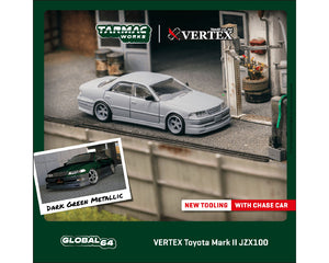 Tarmac Works 1:64 VERTEX Toyota Mark II JZX100 – Green – Global64