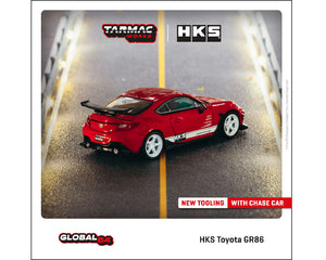 Tarmac Works 1:64 Global64 HKS Toyota GR86 Red